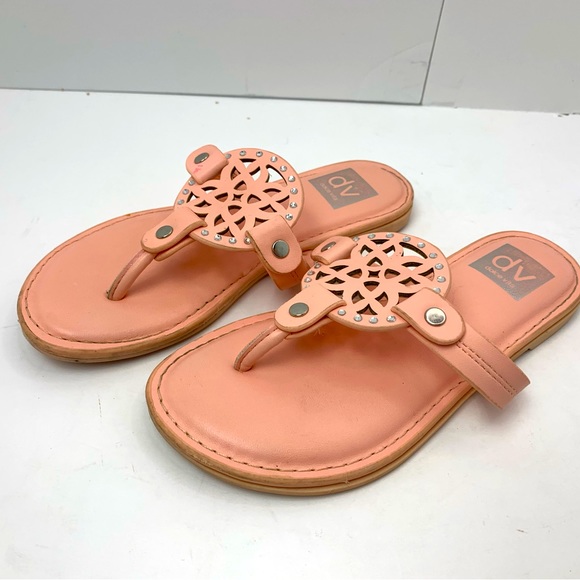 DV by Dolce Vita Other - DV By Dolce Vita Girls Size 12 Cotta Pink Thong Sandals Rhinestones